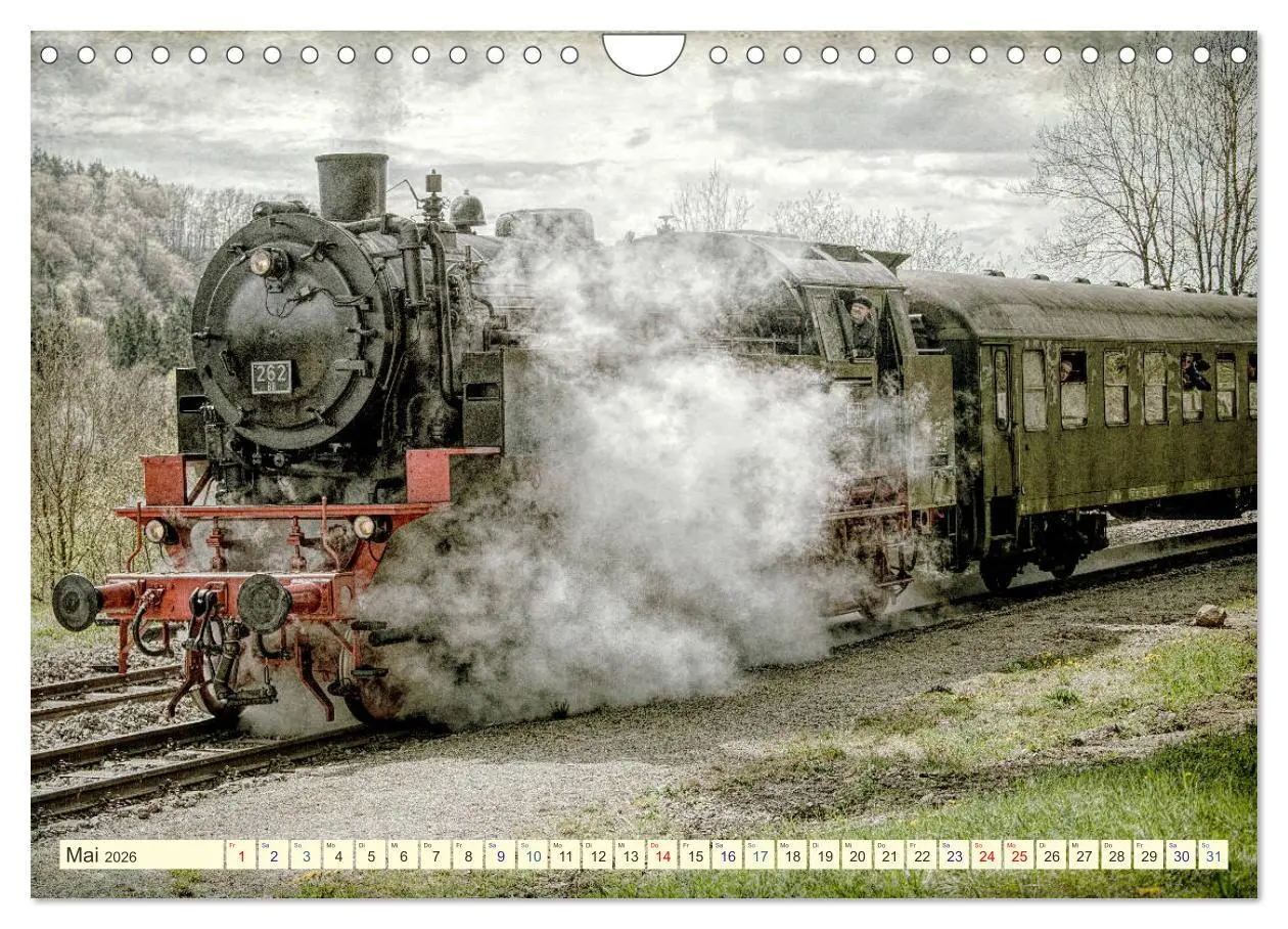 Bild: 9783457703984 | Dampfloks - eindrucksvolle Lokomotiven (Wandkalender 2026 DIN A4...
