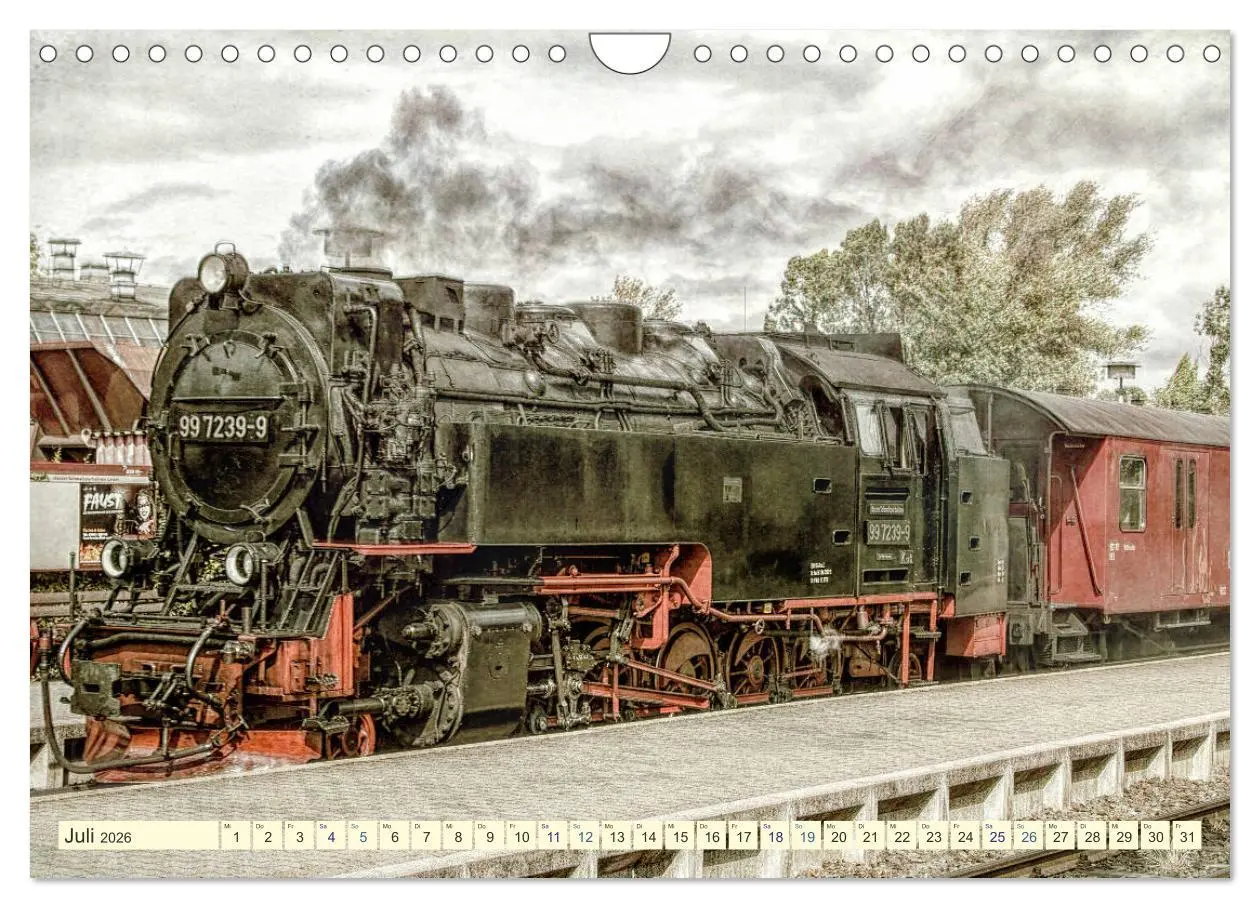 Bild: 9783457703984 | Dampfloks - eindrucksvolle Lokomotiven (Wandkalender 2026 DIN A4...