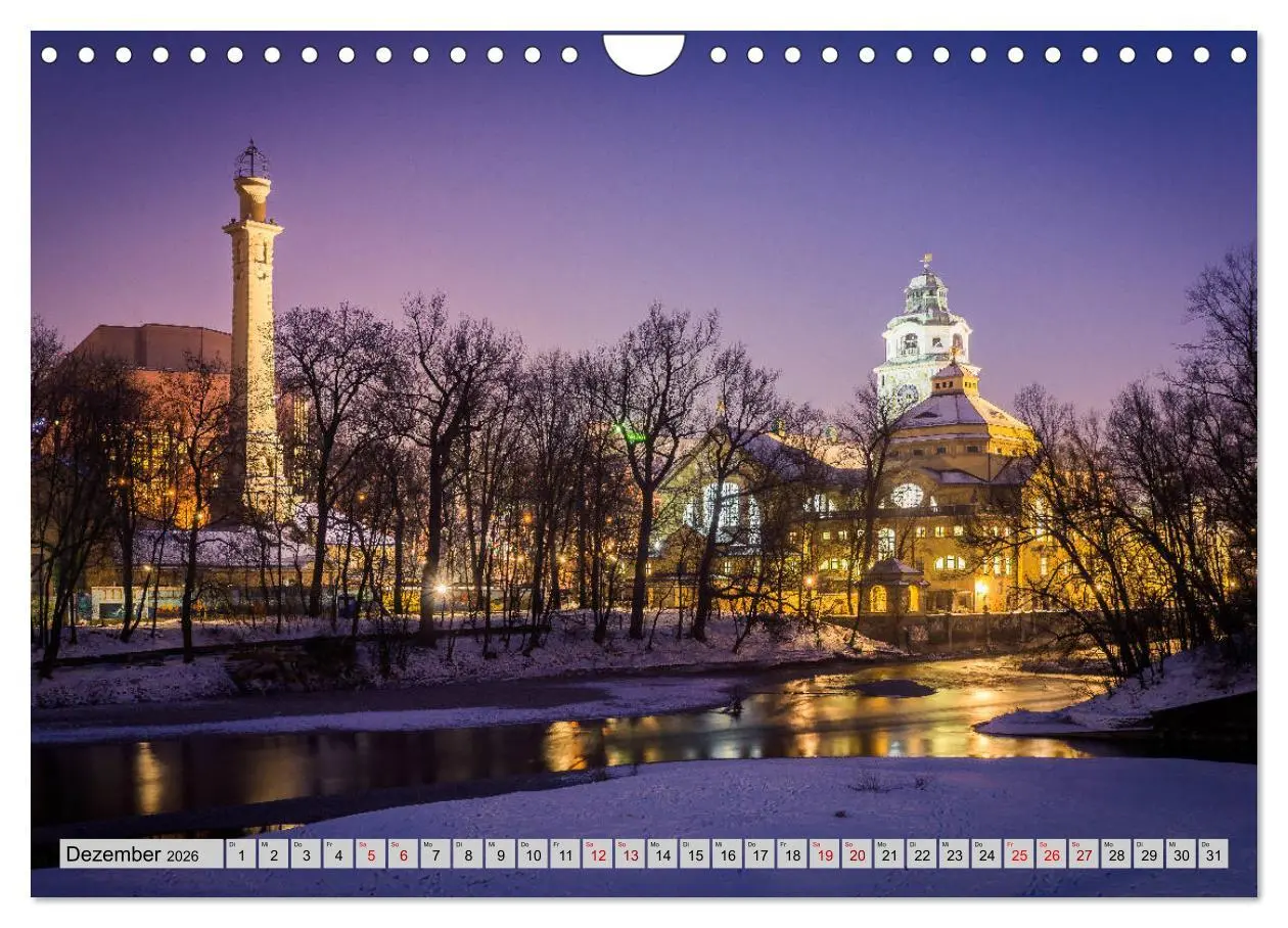 Bild: 9783457873984 | München - Lichter der Großstadt (Wandkalender 2026 DIN A4 quer),...