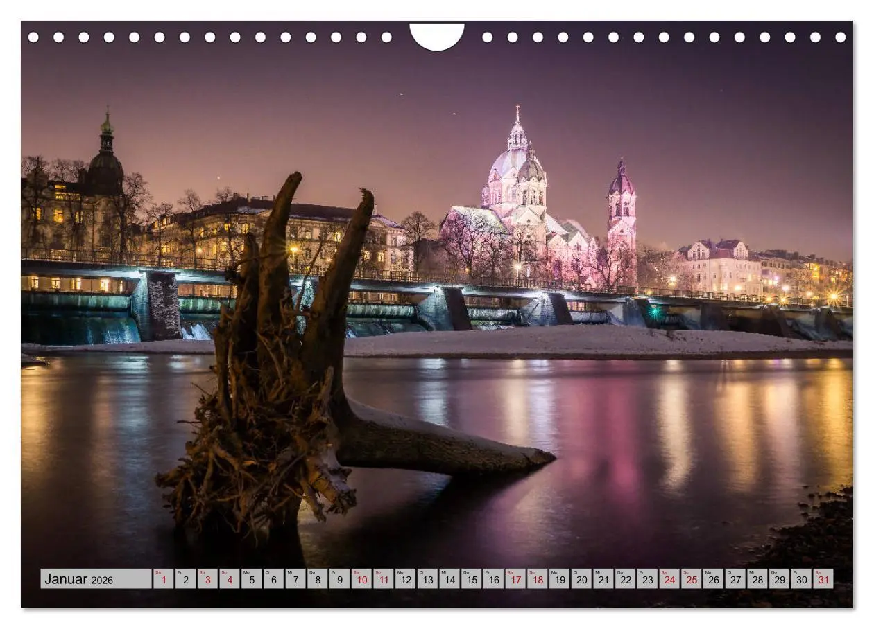Bild: 9783457873984 | München - Lichter der Großstadt (Wandkalender 2026 DIN A4 quer),...