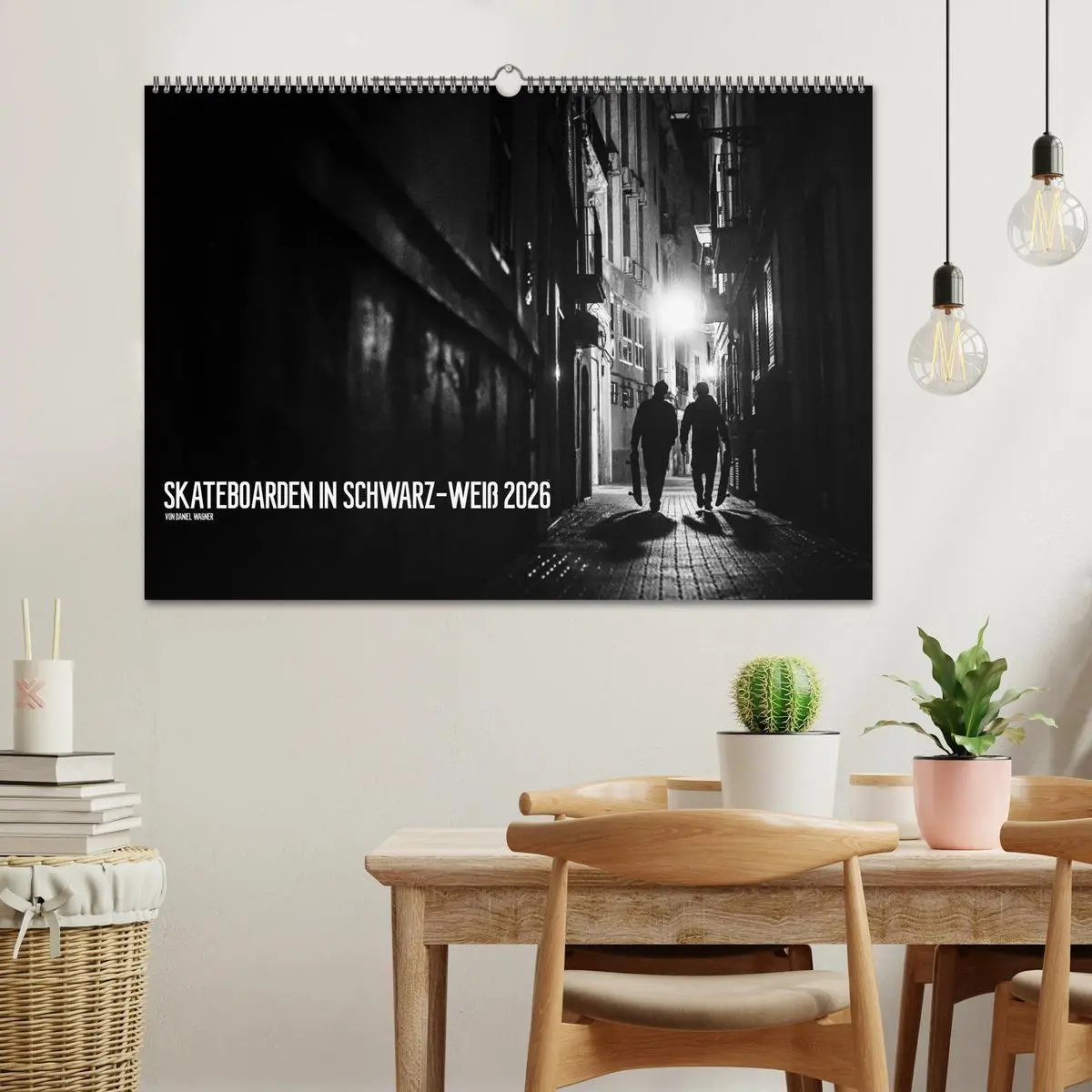 Bild: 9783516103984 | Skateboarden in Schwarz-Weiß (Wandkalender 2026 DIN A2 quer),...