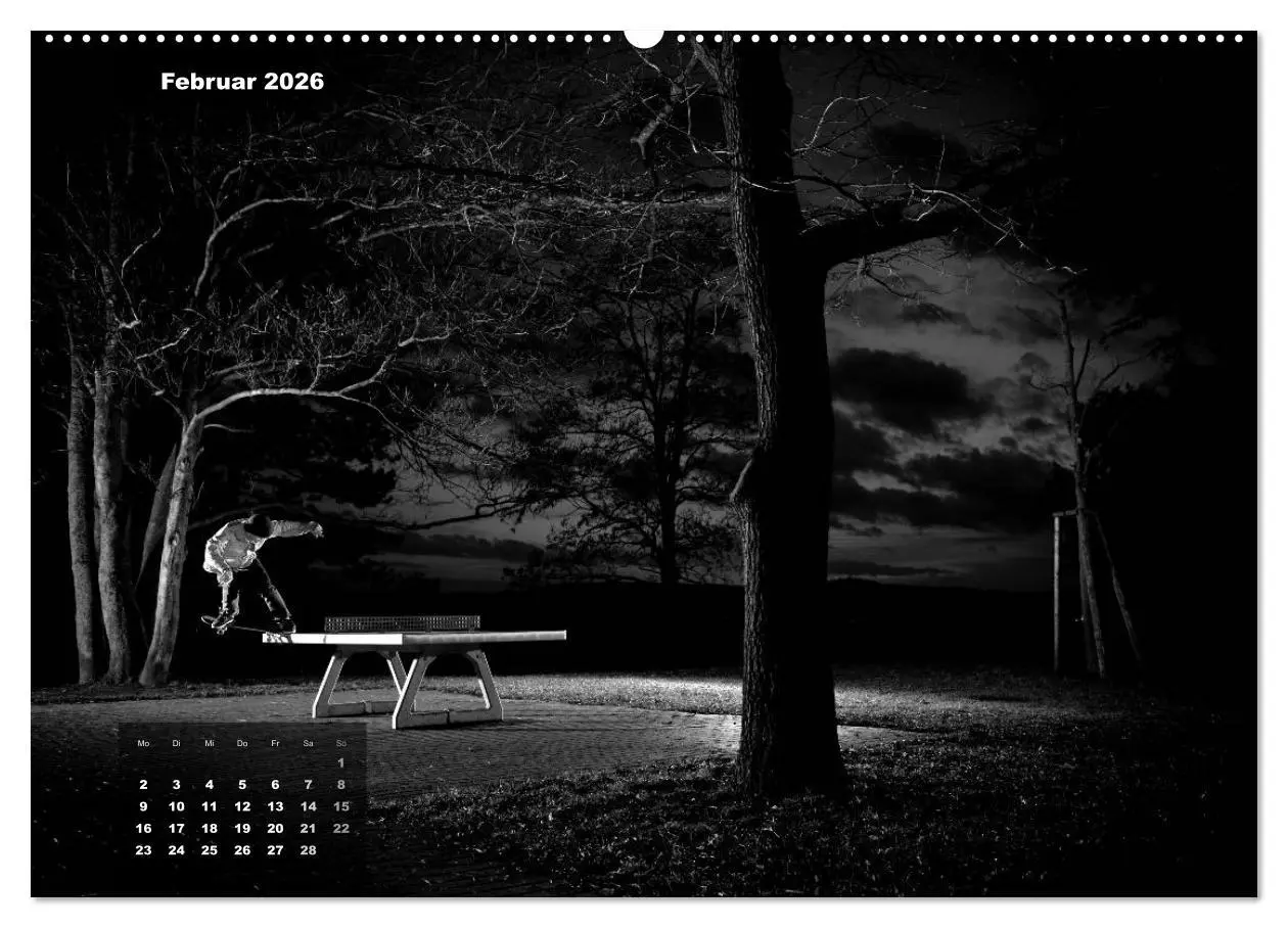 Bild: 9783516103984 | Skateboarden in Schwarz-Weiß (Wandkalender 2026 DIN A2 quer),...
