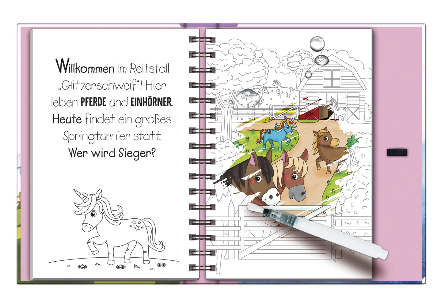 Bild: 9783741523984 | Magic Water Colouring - Pferde und Einhörner, m. 1 Beilage | Buch