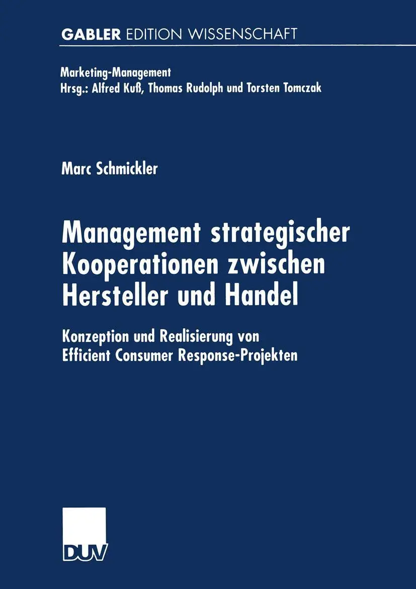 Cover: 9783824473984 | Management strategischer Kooperationen zwischen Hersteller und Handel