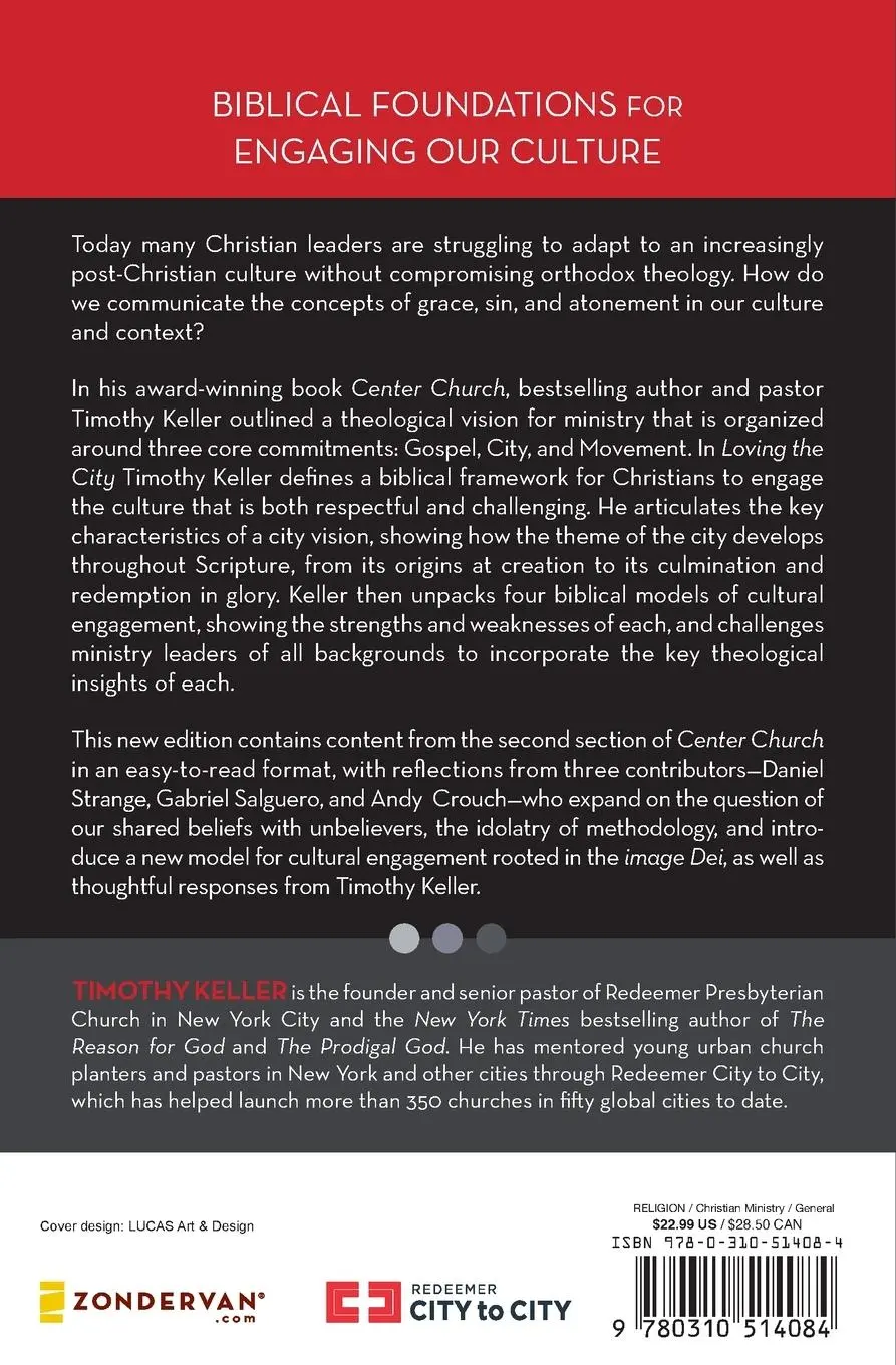 Rückseite: 9780310514084 | Loving the City | Timothy Keller | Taschenbuch | Englisch | 2016