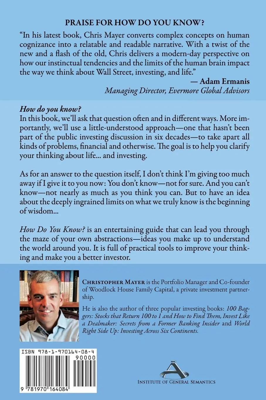 Rückseite: 9781970164084 | How Do You Know? A Guide to Clear Thinking About Wall Street,...
