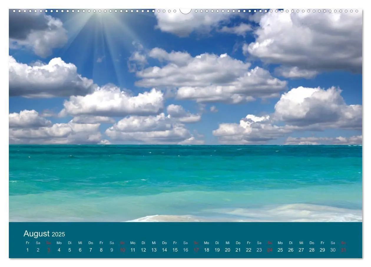 Bild: 9783435744084 | Traumstrände (Wandkalender 2025 DIN A2 quer), CALVENDO Monatskalender