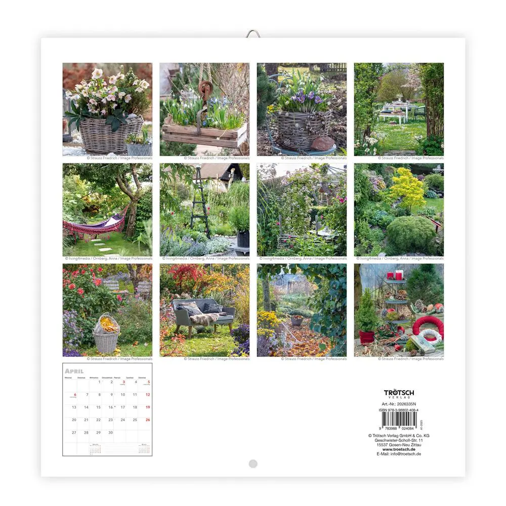 Bild: 9783988024084 | Trötsch Broschürenkalender Gartenträume 2026 | Wandplaner | KG | 24 S.