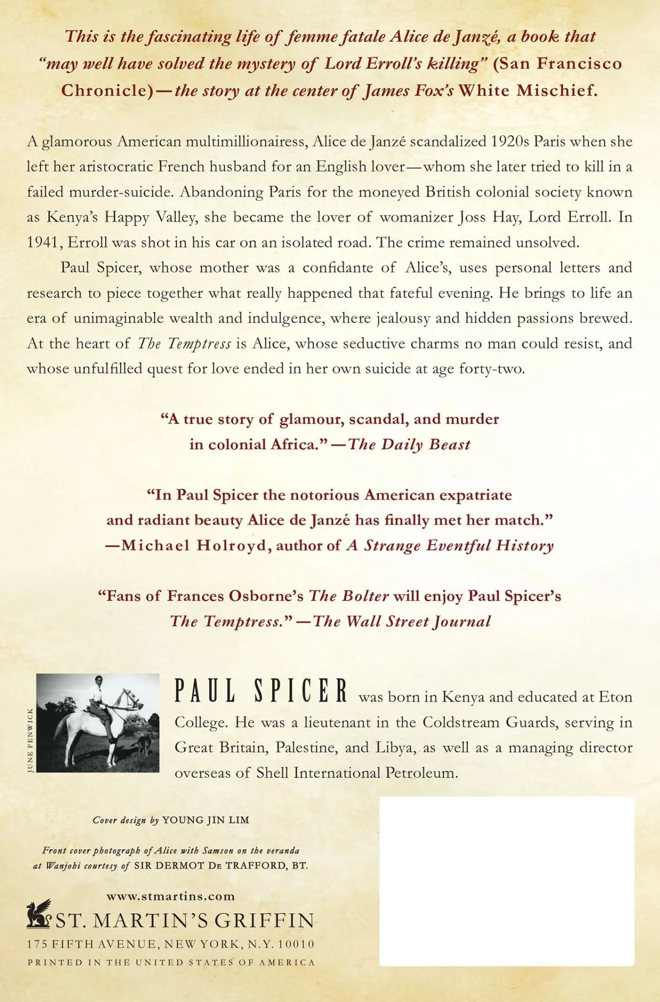 Rückseite: 9780312584184 | The Temptress | Paul Spicer | Taschenbuch | Kartoniert / Broschiert