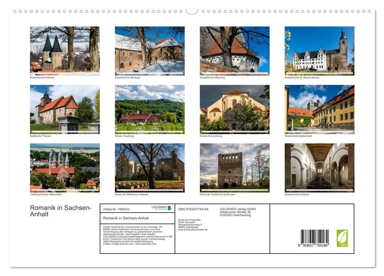 Bild: 9783457754184 | Romanik in Sachsen-Anhalt (hochwertiger Premium Wandkalender 2026...
