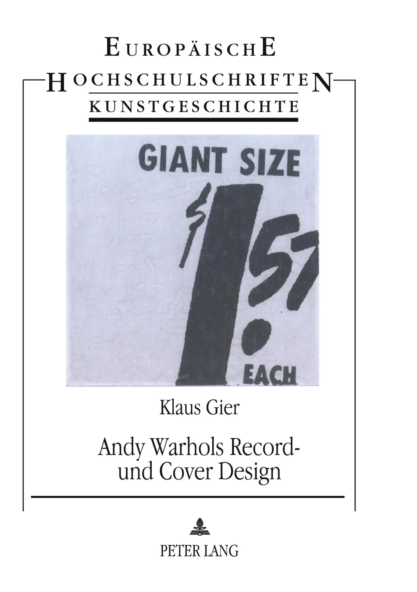 Cover: 9783631374184 | Andy Warhols Record- und Cover Design | Klaus Gier | Taschenbuch