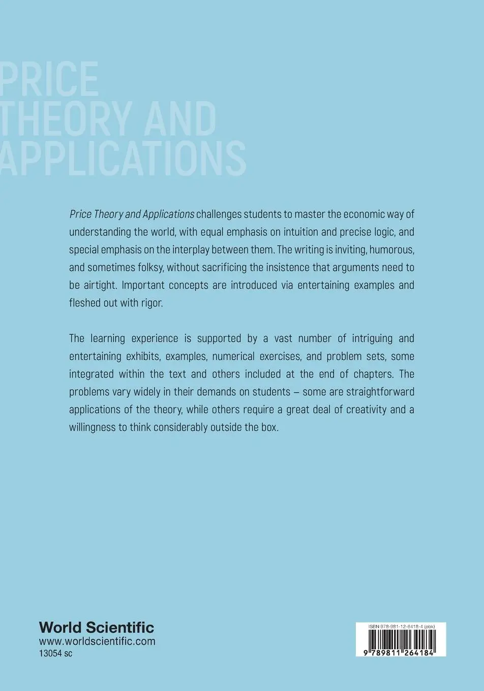Rückseite: 9789811264184 | Price Theory &amp; Appln (10th Ed) | Steven E Landsburg | Taschenbuch
