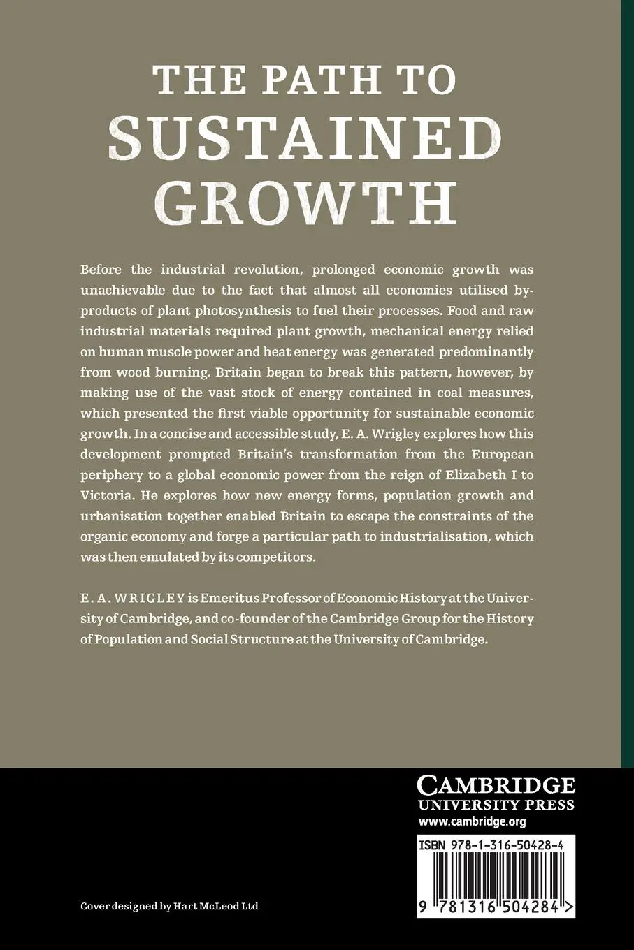Rückseite: 9781316504284 | The Path to Sustained Growth | E. A. Wrigley | Taschenbuch | Englisch