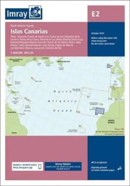Cover: 9781786794284 | Imray Chart E2 | Islas Canarias | Imray | (Land-)Karte | Englisch
