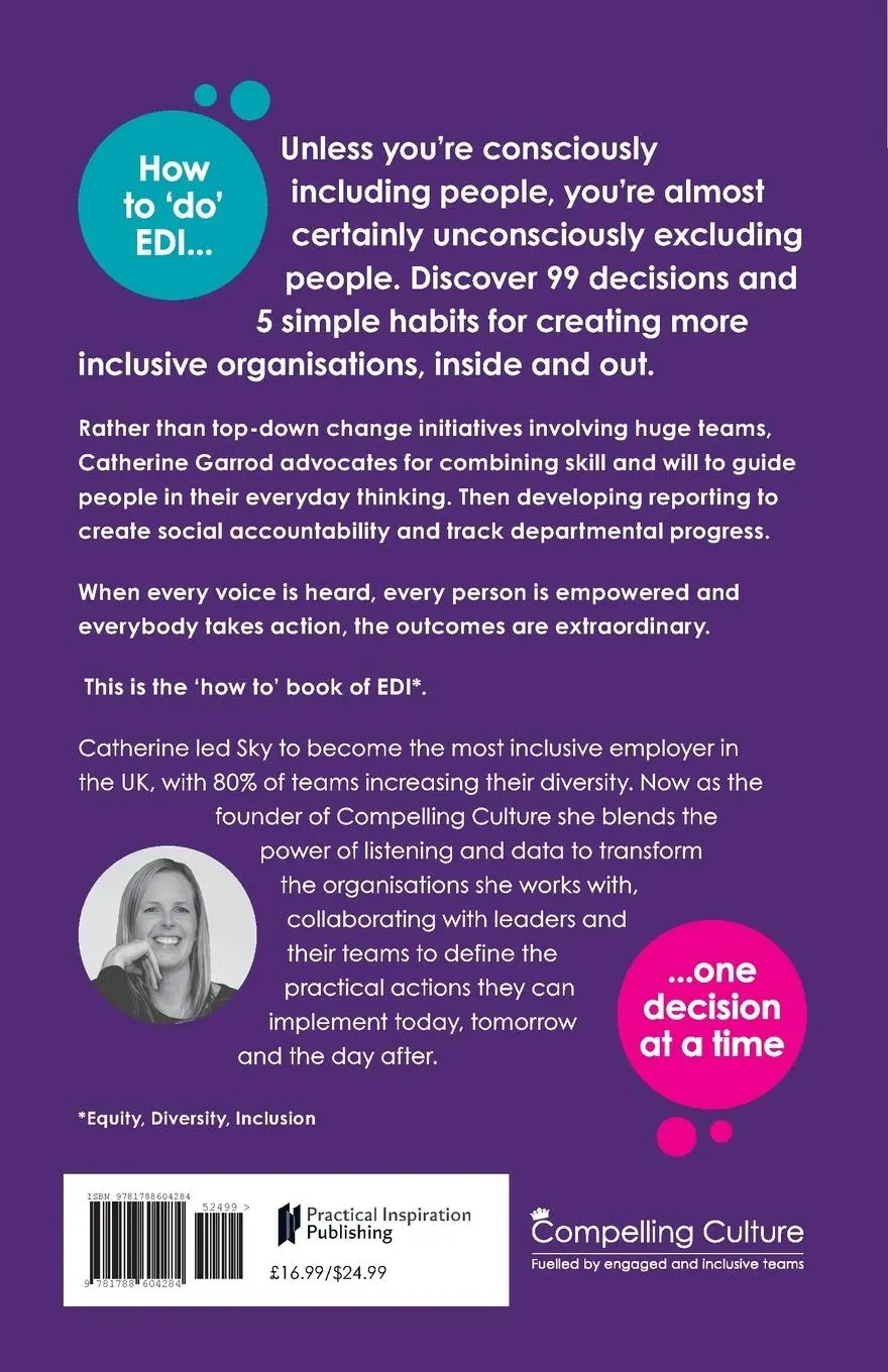 Rückseite: 9781788604284 | Conscious Inclusion | How to 'do' EDI, one decision at a time | Garrod