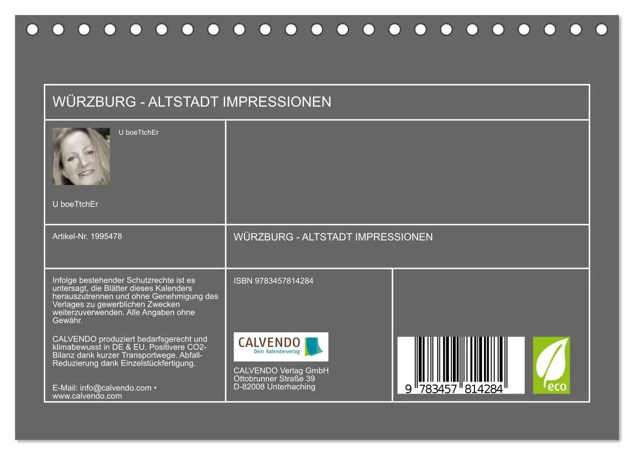 Bild: 9783457814284 | WÜRZBURG - ALTSTADT IMPRESSIONEN (Tischkalender 2026 DIN A5 quer),...