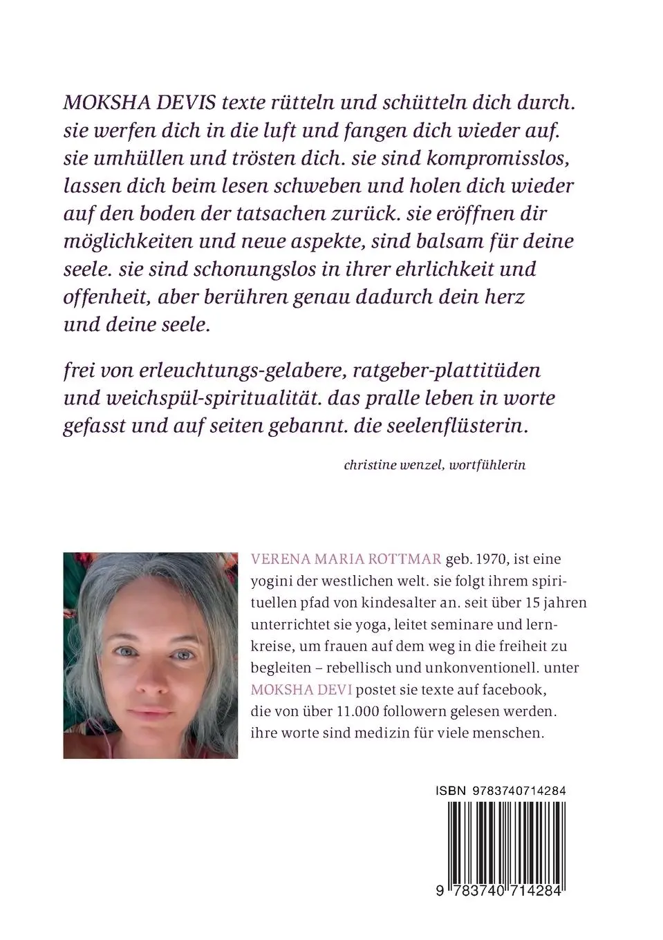 Rückseite: 9783740714284 | Die Seelenflüsterin | Wild Woman Poetry by Moksha Devi | Rottmar