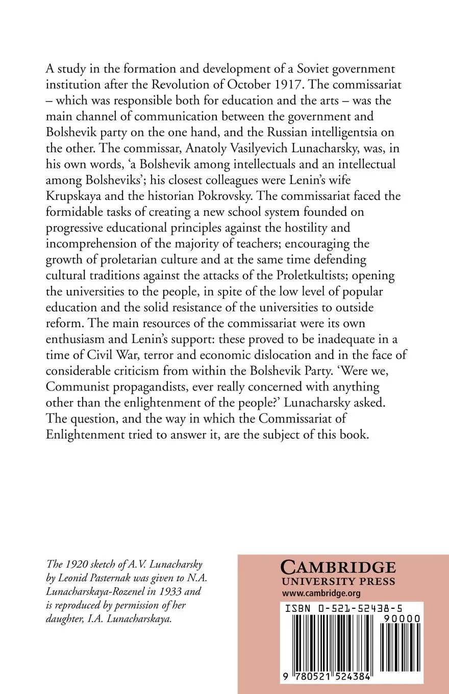 Rückseite: 9780521524384 | The Commissariat of Enlightenment | Sheila Fitzpatrick (u. a.) | Buch