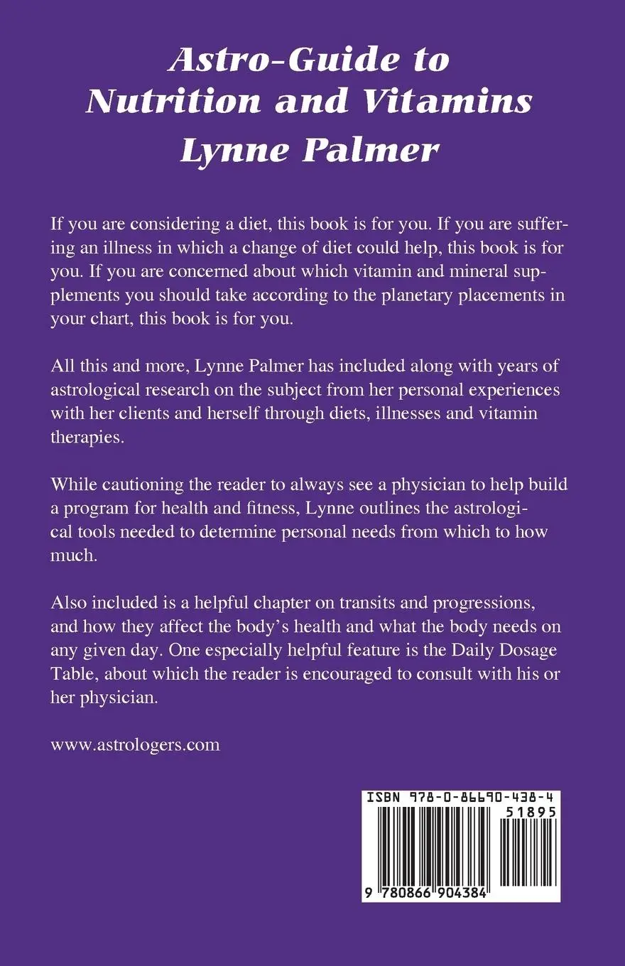 Rückseite: 9780866904384 | Astro-Guide to Nutrition and Vitamins | Lynne Palmer | Taschenbuch