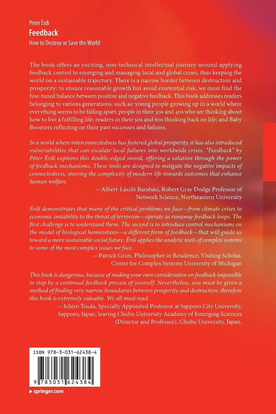 Rückseite: 9783031624384 | Feedback | How to Destroy or Save the World | Péter Érdi | Taschenbuch