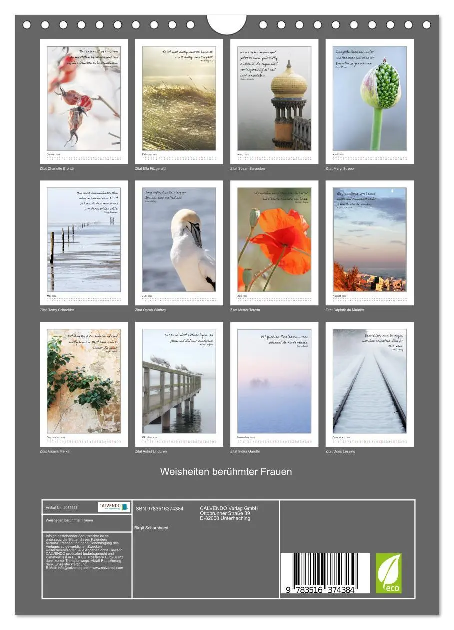 Bild: 9783516374384 | Weisheiten berühmter Frauen (Wandkalender 2026 DIN A4 hoch),...