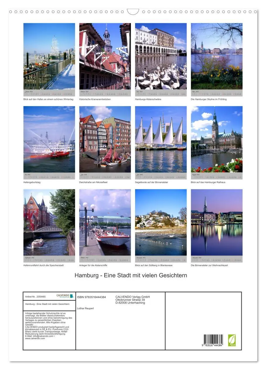 Bild: 9783516444384 | Hamburg - Eine Stadt mit vielen Gesichtern (Wandkalender 2026 DIN...