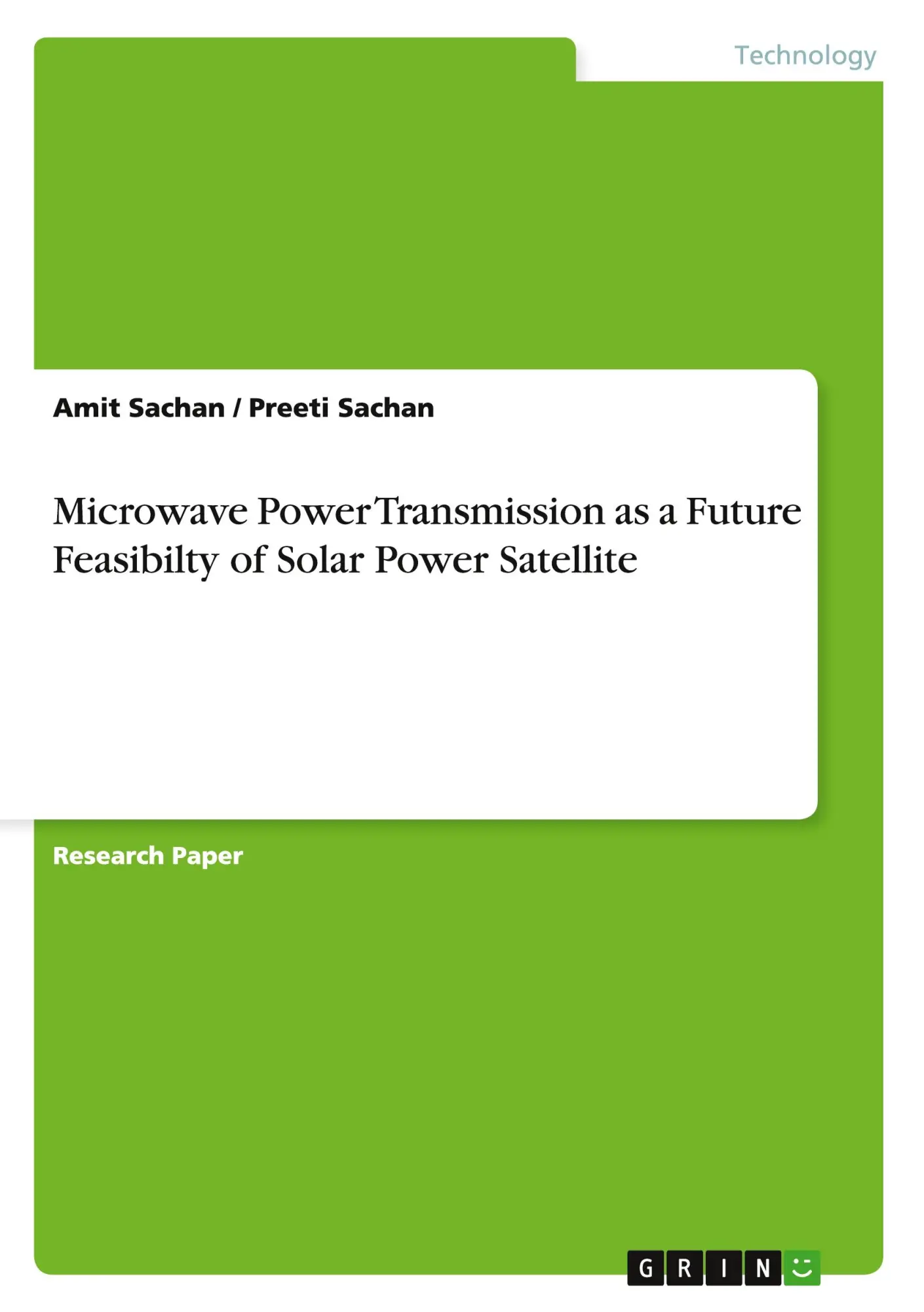 Cover: 9783656414384 | Microwave Power Transmission as a Future Feasibilty of Solar Power...