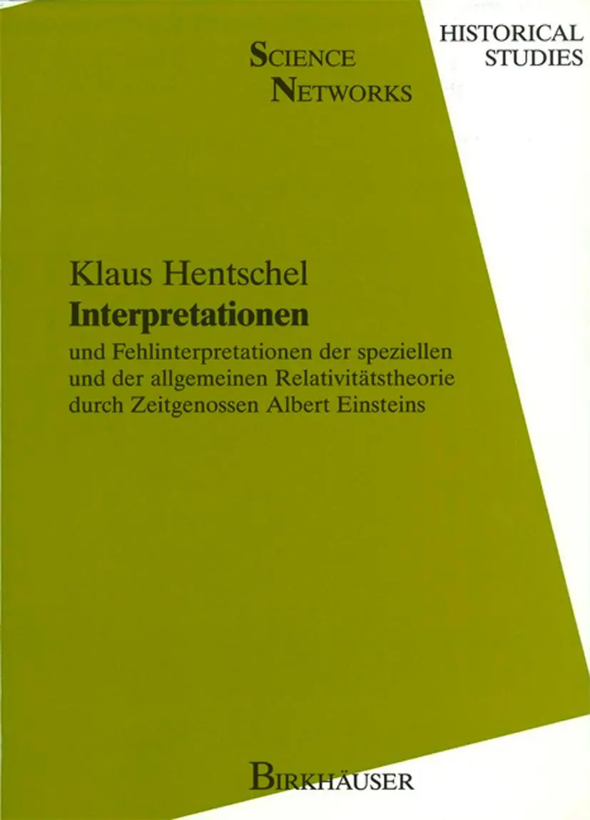 Cover: 9783764324384 | Interpretationen | Klaus Hentschel | Buch | cxxix | Deutsch | 1990 Cover: 9783764324384 | Interpretationen | Klaus Hentschel | Buch | cxxix | Deutsch | 1990