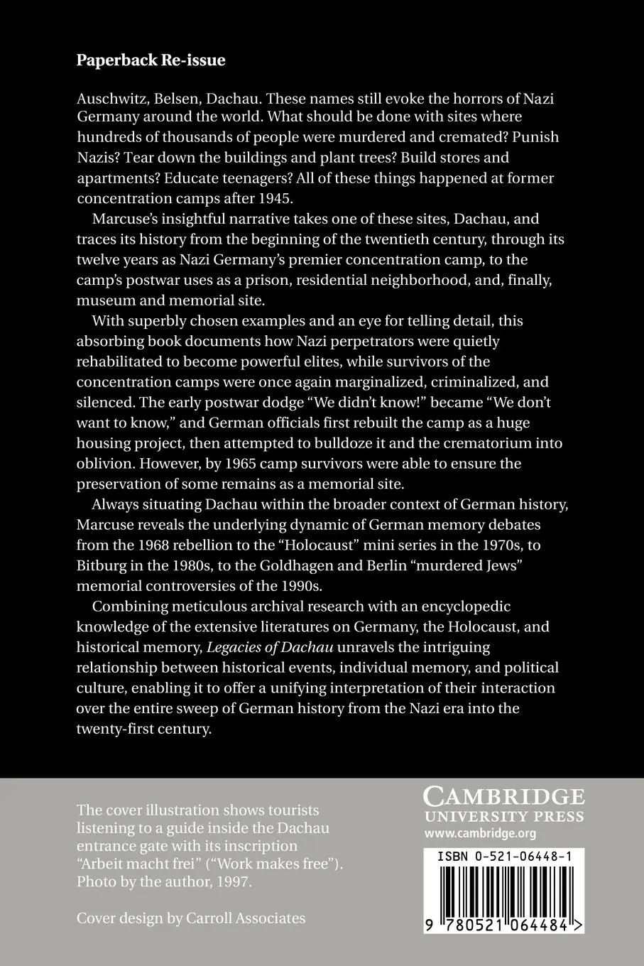Rückseite: 9780521064484 | Legacies of Dachau | Harold Marcuse | Taschenbuch | Englisch | 2008