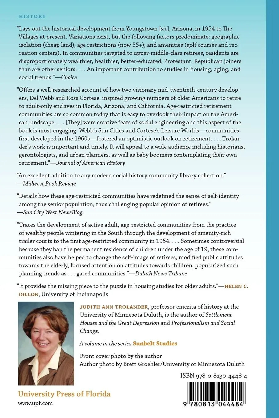 Rückseite: 9780813044484 | From Sun Cities to the Villages | Judith Ann Trolander | Taschenbuch