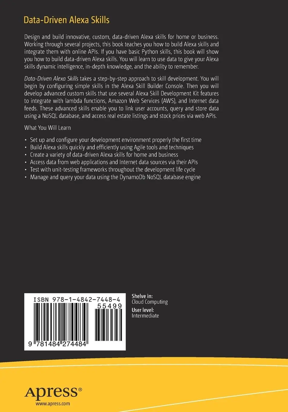 Rückseite: 9781484274484 | Data-Driven Alexa Skills | Simon A. Kingaby | Taschenbuch | xxiii