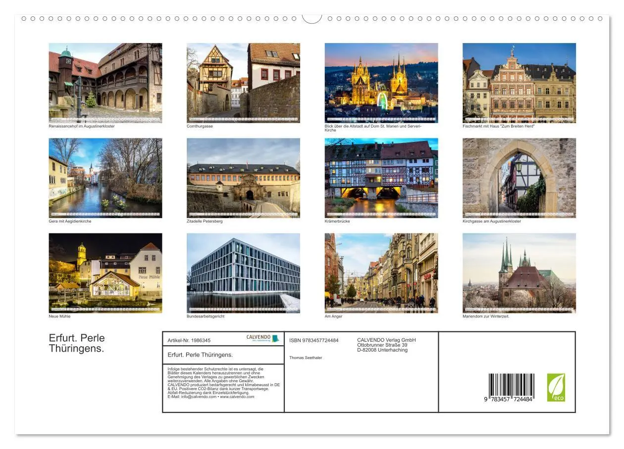Bild: 9783457724484 | Erfurt. Perle Thüringens. (hochwertiger Premium Wandkalender 2026...