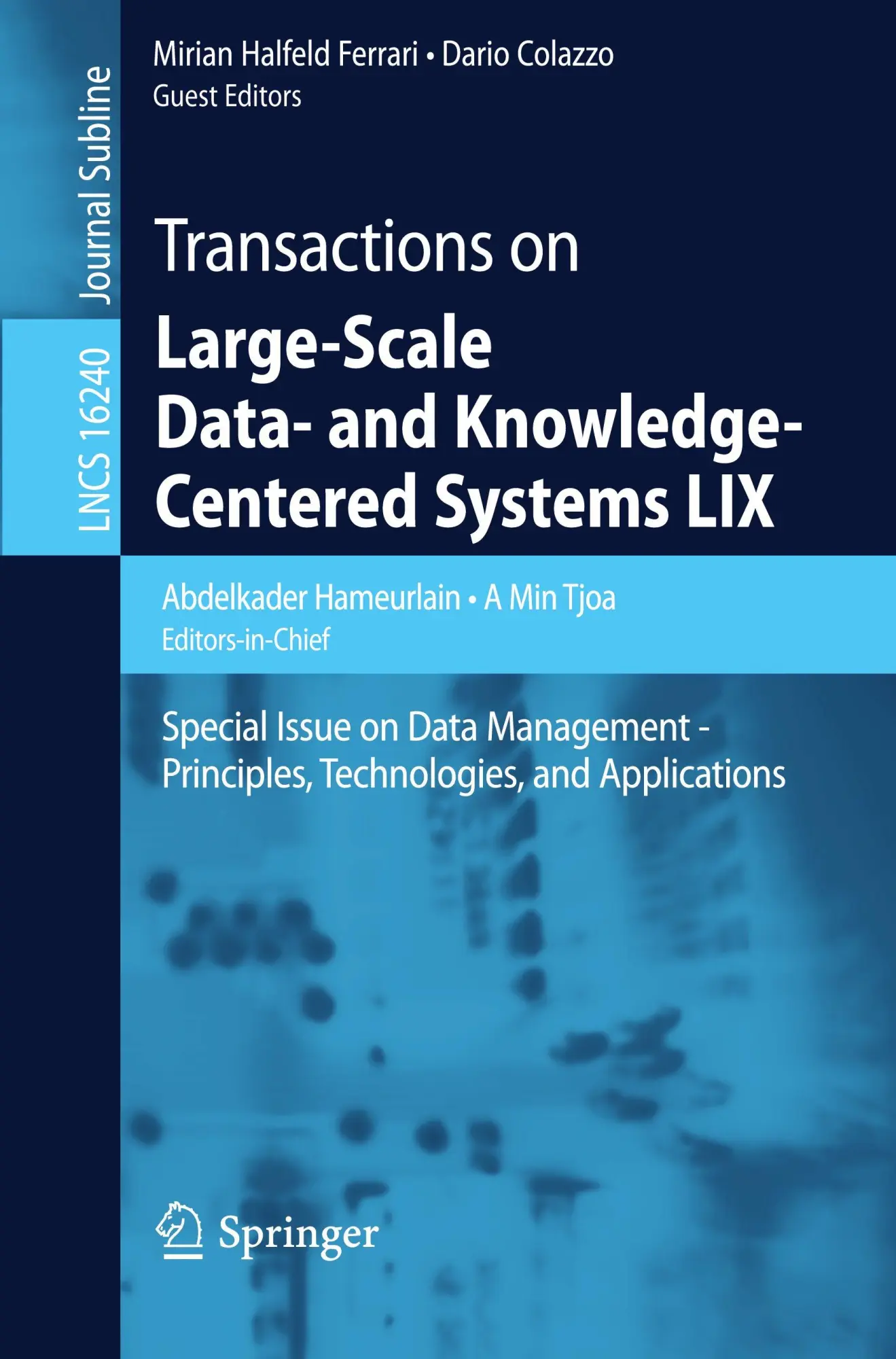 Cover: 9783662724484 | Transactions on Large-Scale Data- and Knowledge-Centered Systems LIX
