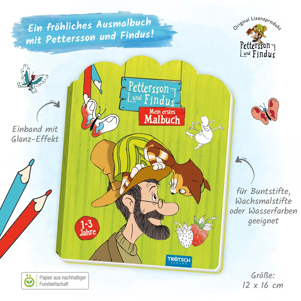 Bild: 9783965524484 | Trötsch Pettersson und Findus Mein erstes Malbuch | Trötsch Verlag