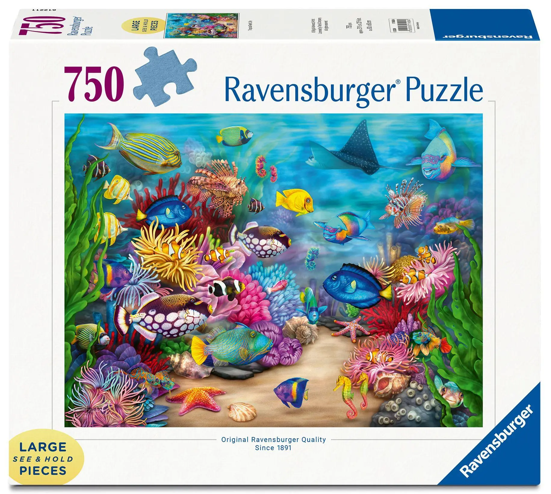 Cover: 4005556174584 | Erwachsenenpuzzle 750 Large Pieces - Tropisches Riffleben | Spiel