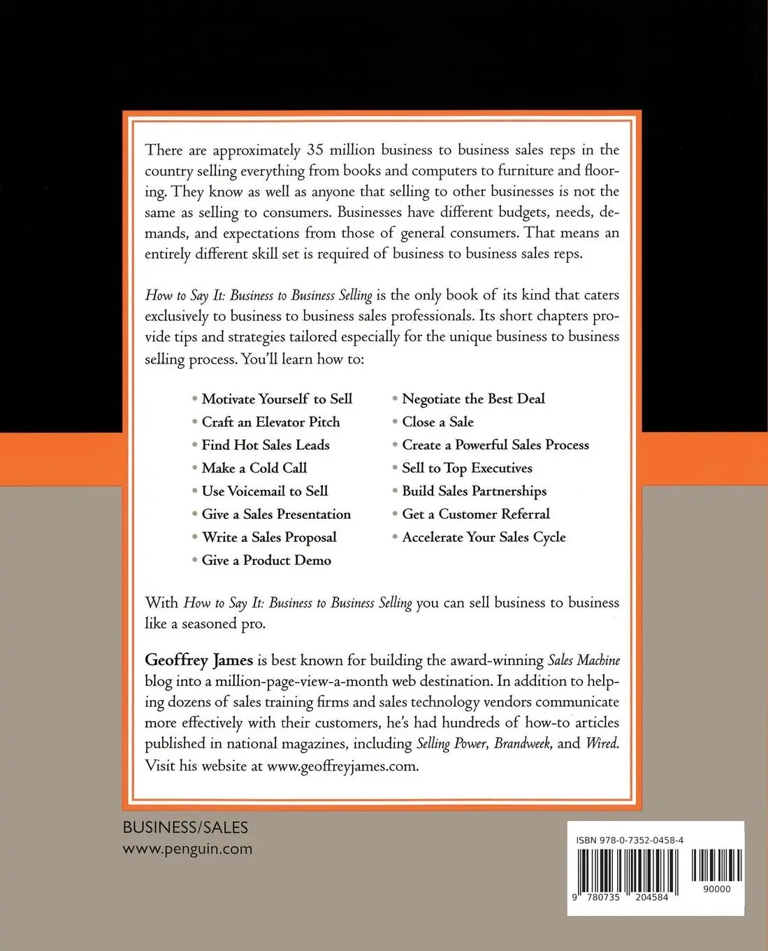 Rückseite: 9780735204584 | How to Say It | Geoffrey James | Taschenbuch | Englisch | 2011