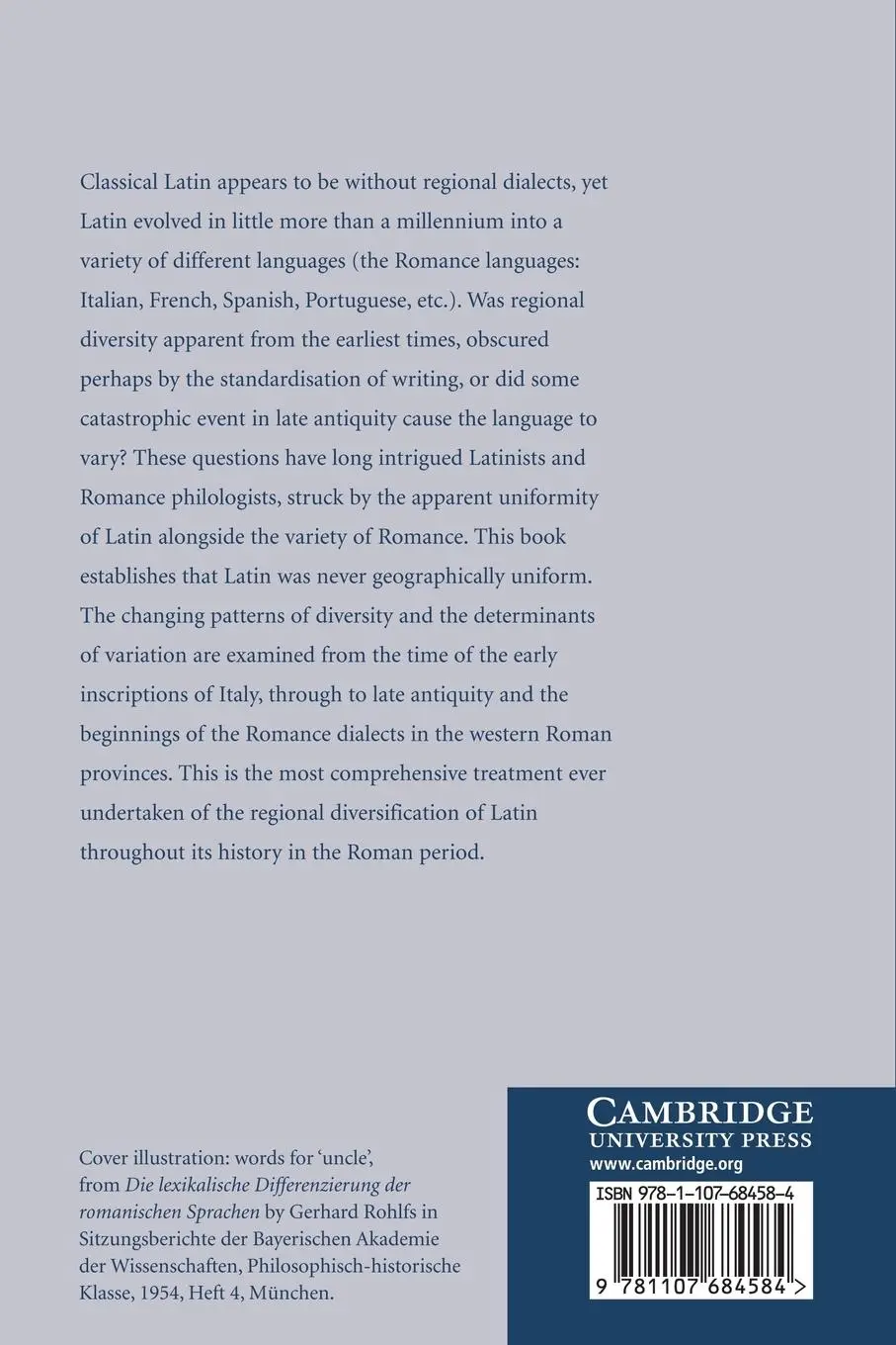 Rückseite: 9781107684584 | The Regional Diversification of Latin 200 BC - Ad 600 | J. N. Adams