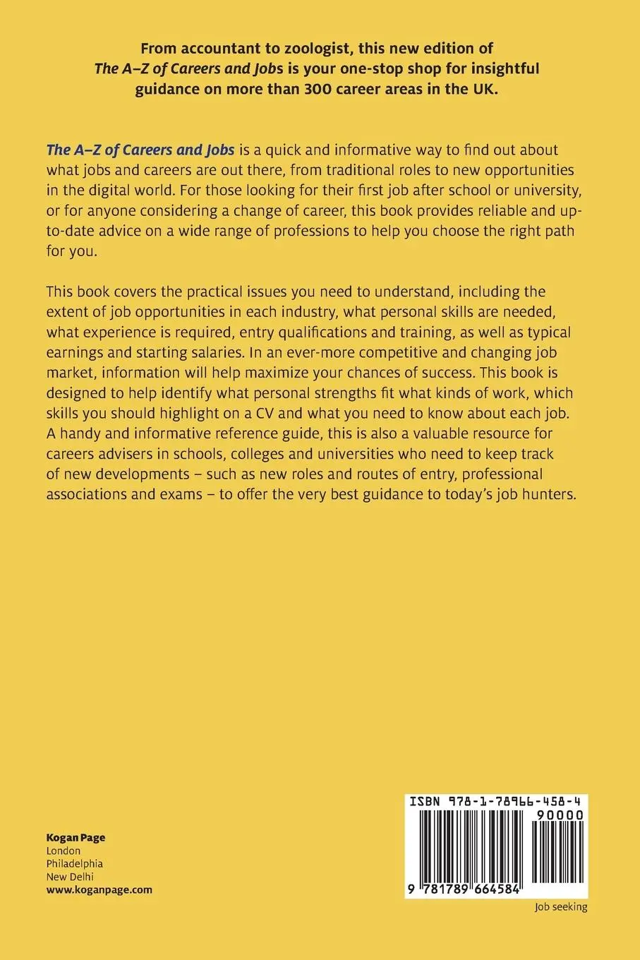 Rückseite: 9781789664584 | A-Z of Careers and Jobs | Kogan Page Editorial | Taschenbuch | 2020