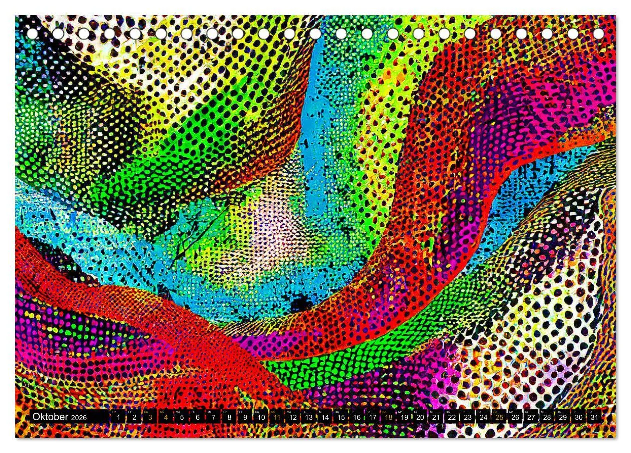 Bild: 9783457404584 | Abstrakte Farbdynamik (Tischkalender 2026 DIN A5 quer), CALVENDO...