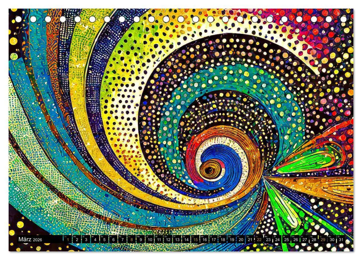 Bild: 9783457404584 | Abstrakte Farbdynamik (Tischkalender 2026 DIN A5 quer), CALVENDO...