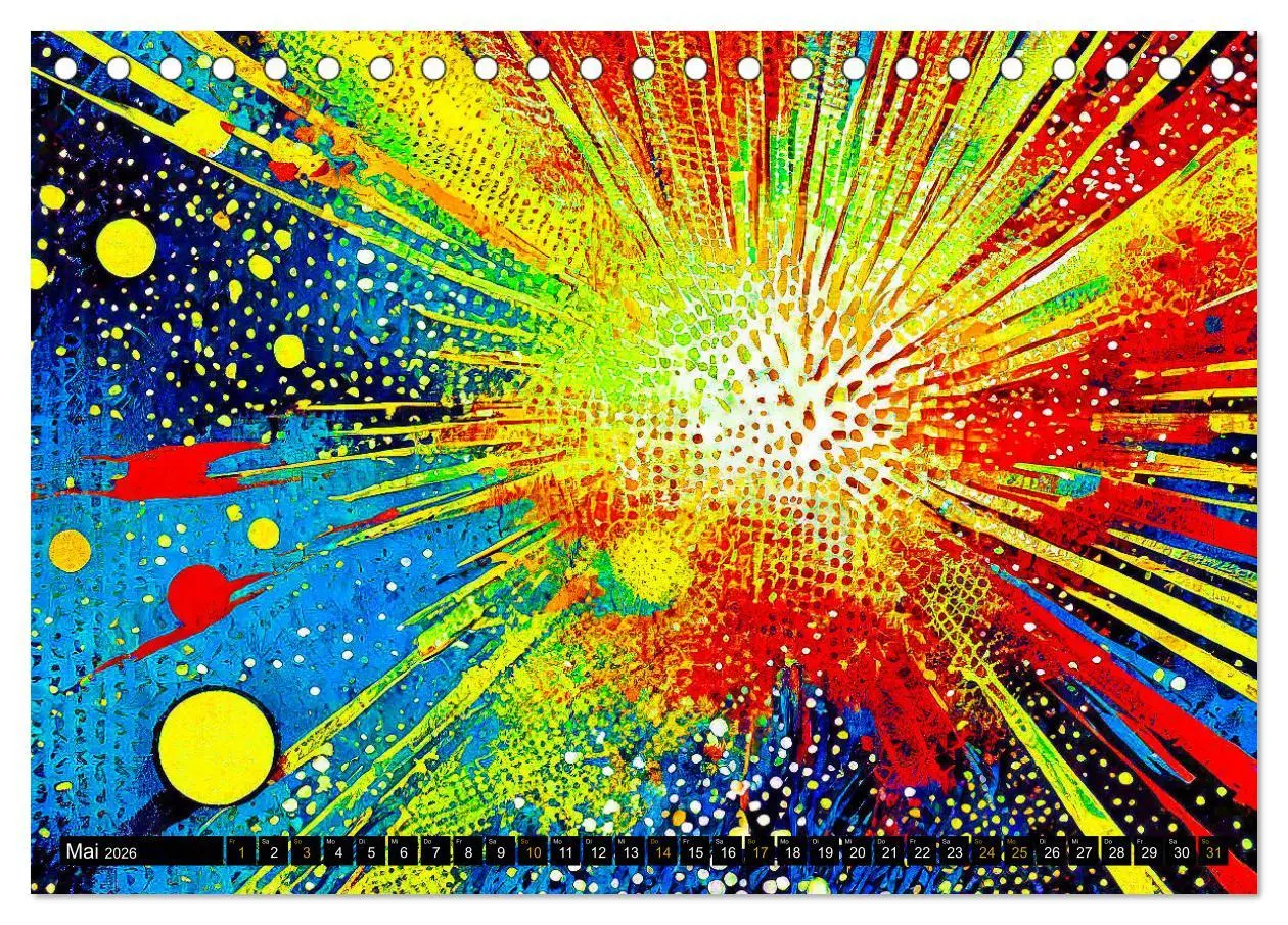 Bild: 9783457404584 | Abstrakte Farbdynamik (Tischkalender 2026 DIN A5 quer), CALVENDO...
