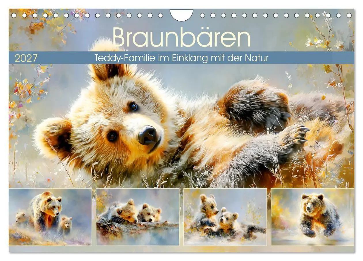 Cover: 9783516804584 | Braunbären. Teddy-Familie im Einklang mit der Natur (Wandkalender...