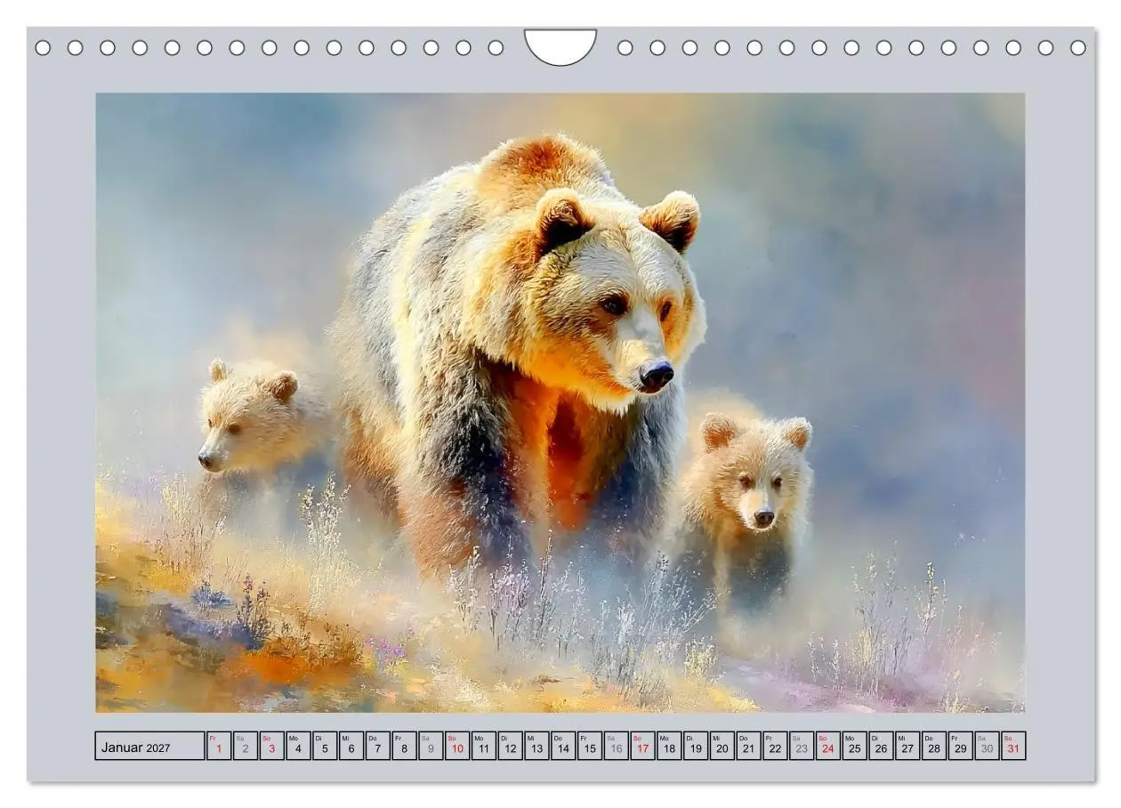 Bild: 9783516804584 | Braunbären. Teddy-Familie im Einklang mit der Natur (Wandkalender...