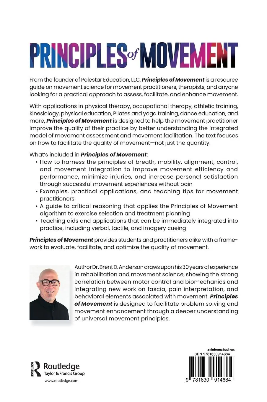 Rückseite: 9781630914684 | Principles of Movement | Brent Anderson | Buch | Englisch | 2023
