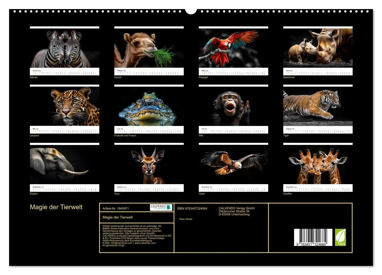 Bild: 9783457324684 | Magie der Tierwelt (hochwertiger Premium Wandkalender 2026 DIN A2...