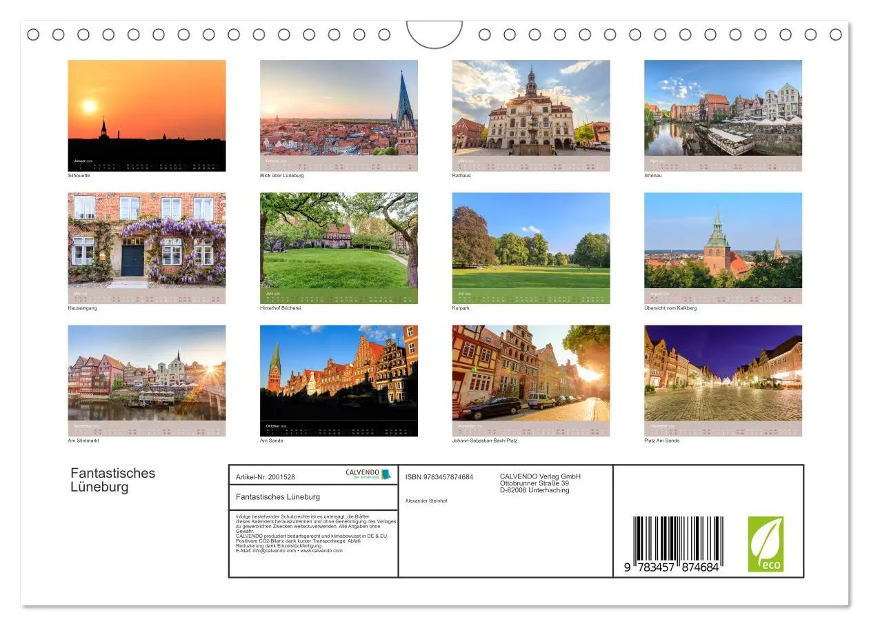 Bild: 9783457874684 | Fantastisches Lüneburg (Wandkalender 2026 DIN A4 quer), CALVENDO...