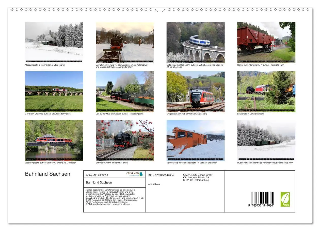 Bild: 9783457944684 | Bahnland Sachsen (hochwertiger Premium Wandkalender 2026 DIN A2...