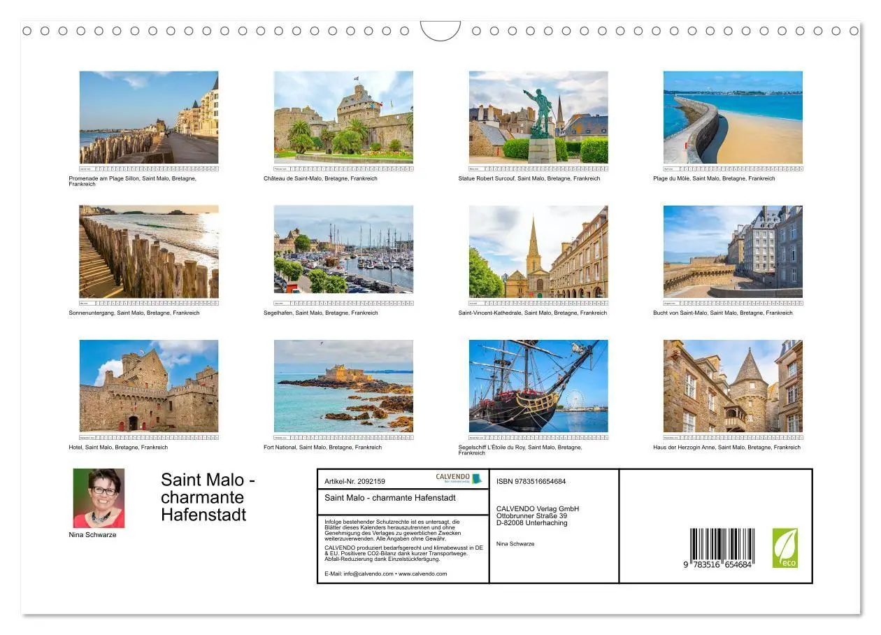 Bild: 9783516654684 | Saint Malo - charmante Hafenstadt (Wandkalender 2026 DIN A3 quer),...