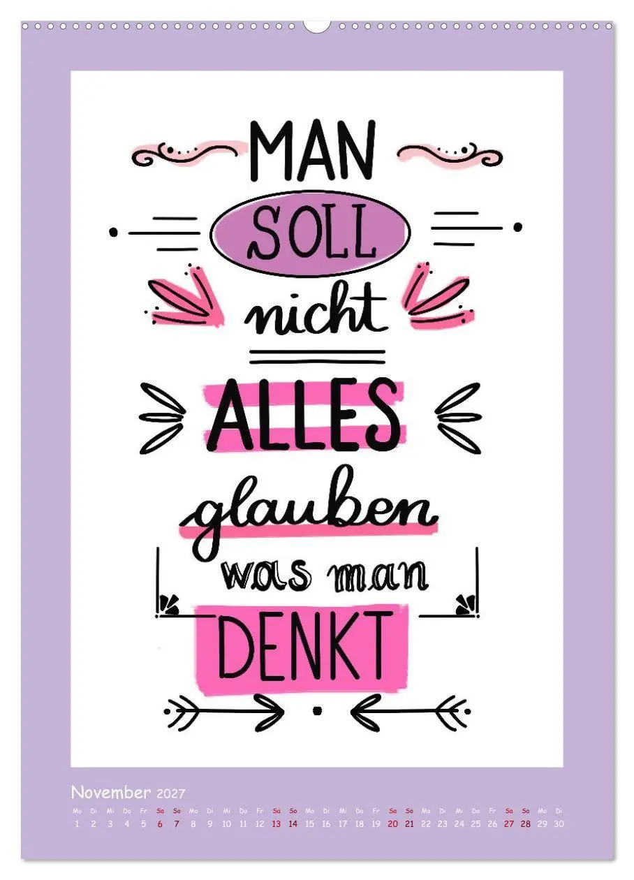 Bild: 9783569124684 | Nachgedacht-Sprüche und Zitate (hochwertiger Premium Wandkalender...