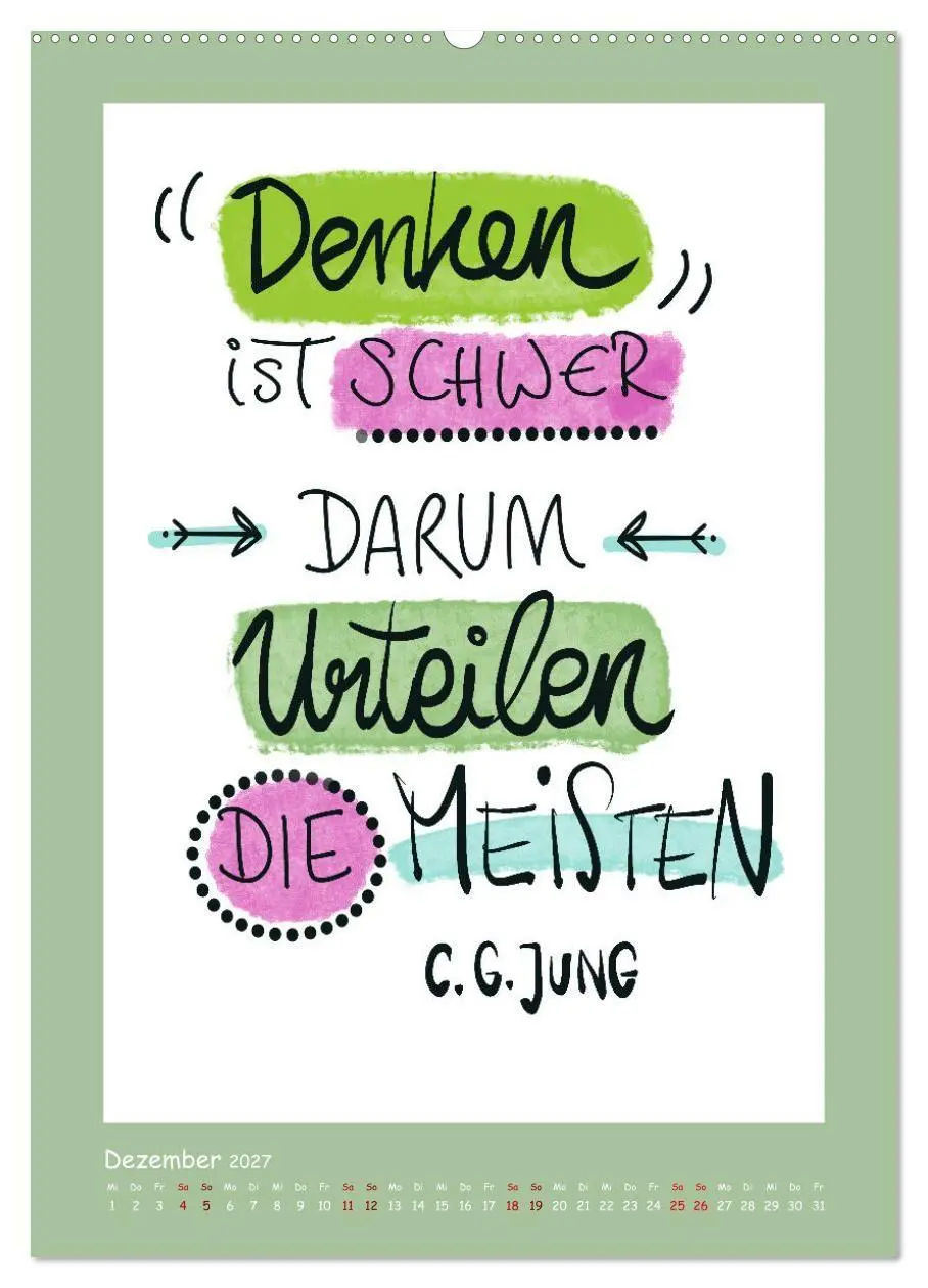 Bild: 9783569124684 | Nachgedacht-Sprüche und Zitate (hochwertiger Premium Wandkalender...